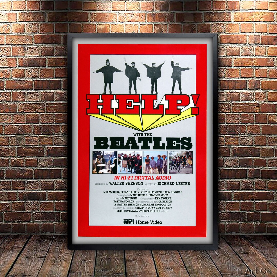 The Beatles, Help!(1965), Music Poster Framed and Ready to Hang - Etsy