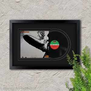 Led Zeppelin - I, 1, Vinyl LP Record Framed and Ready to Hang,Music Gift,Display, Wall Art