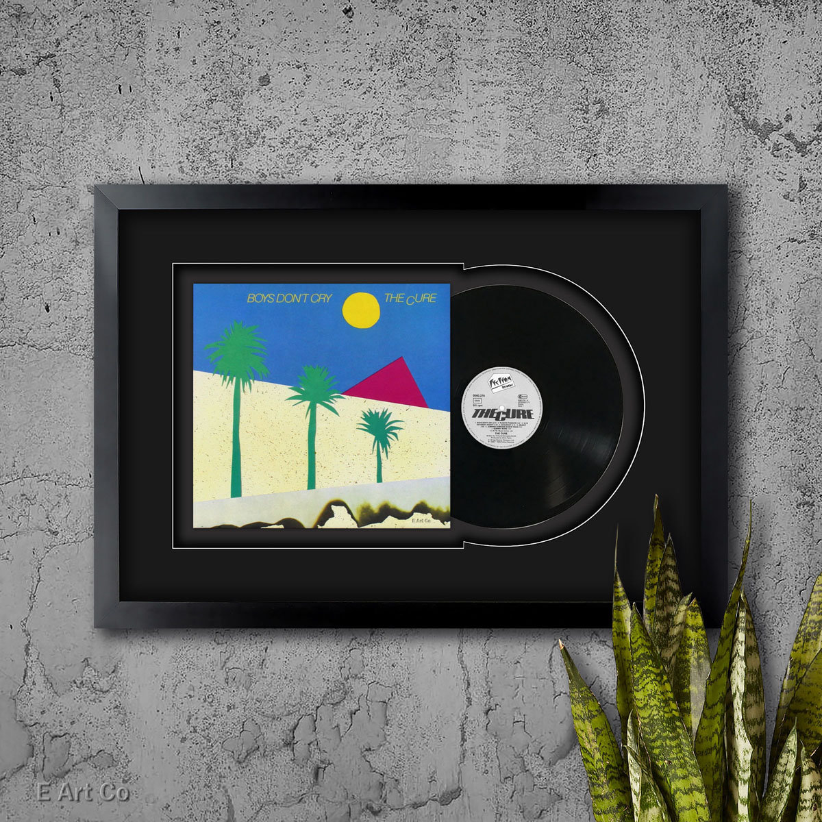 Cure Boys Don't Cry, Vinyl LP Record Framed and Ready to Hang