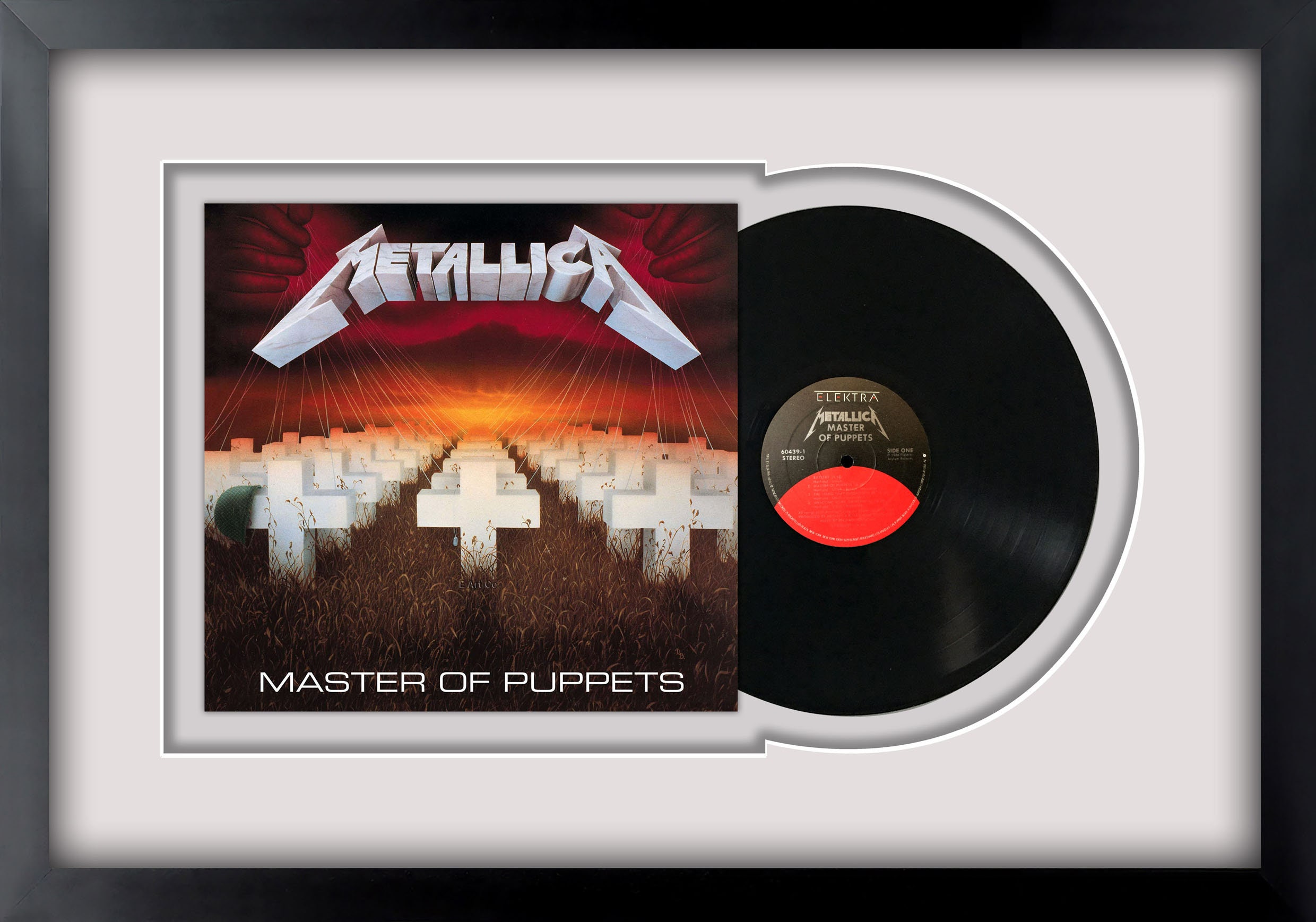 Master of Puppets by Metallica , Vinyl LP Record Framed and Ready