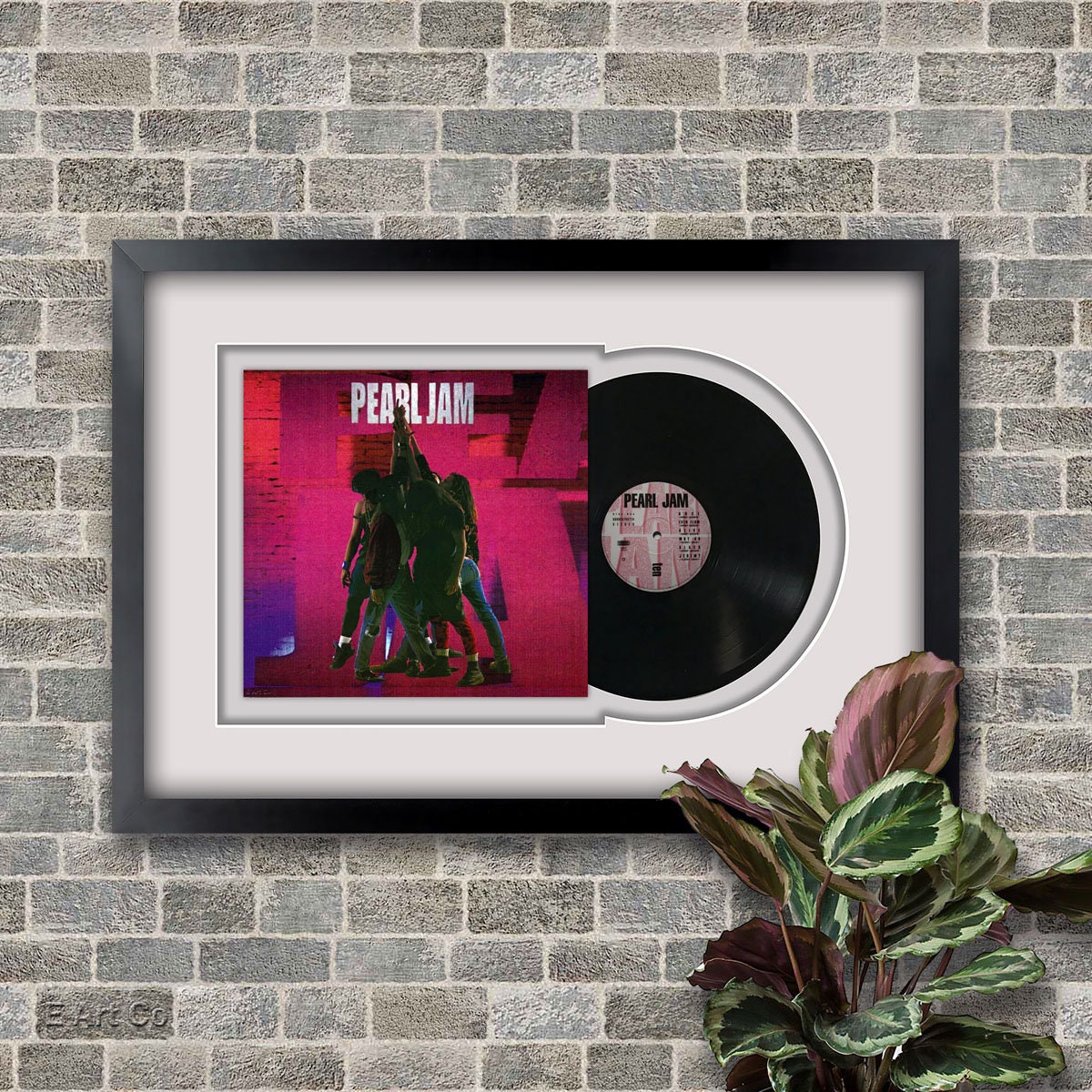 Ten by Pearl Jam , Vinyl LP Record Framed and Ready to Hang, Music Gift