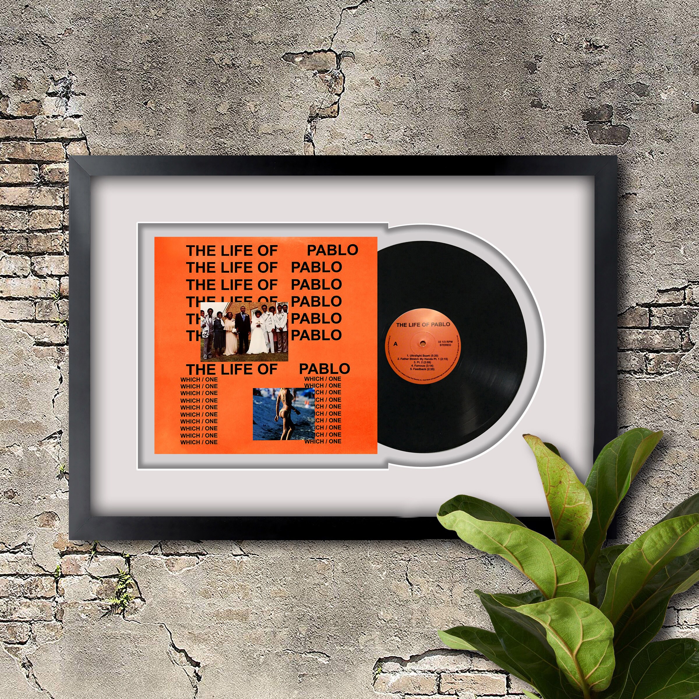 Kanye West , the Life of Pablo , Vinyl LP Record Framed and Ready