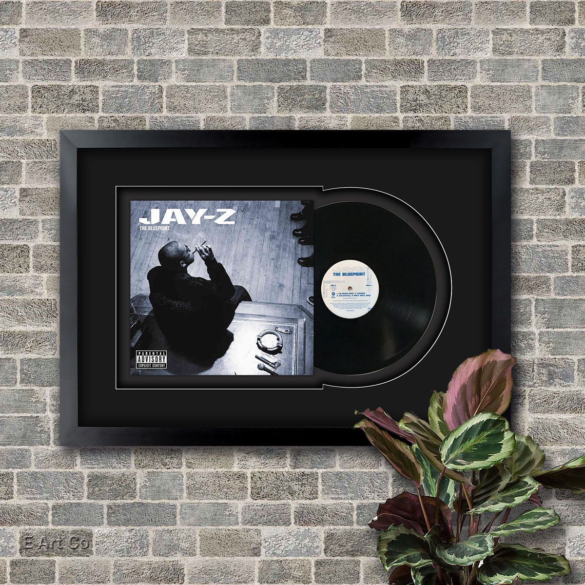 The Blueprint by Jay-z , Vinyl LP Record Framed and Ready to