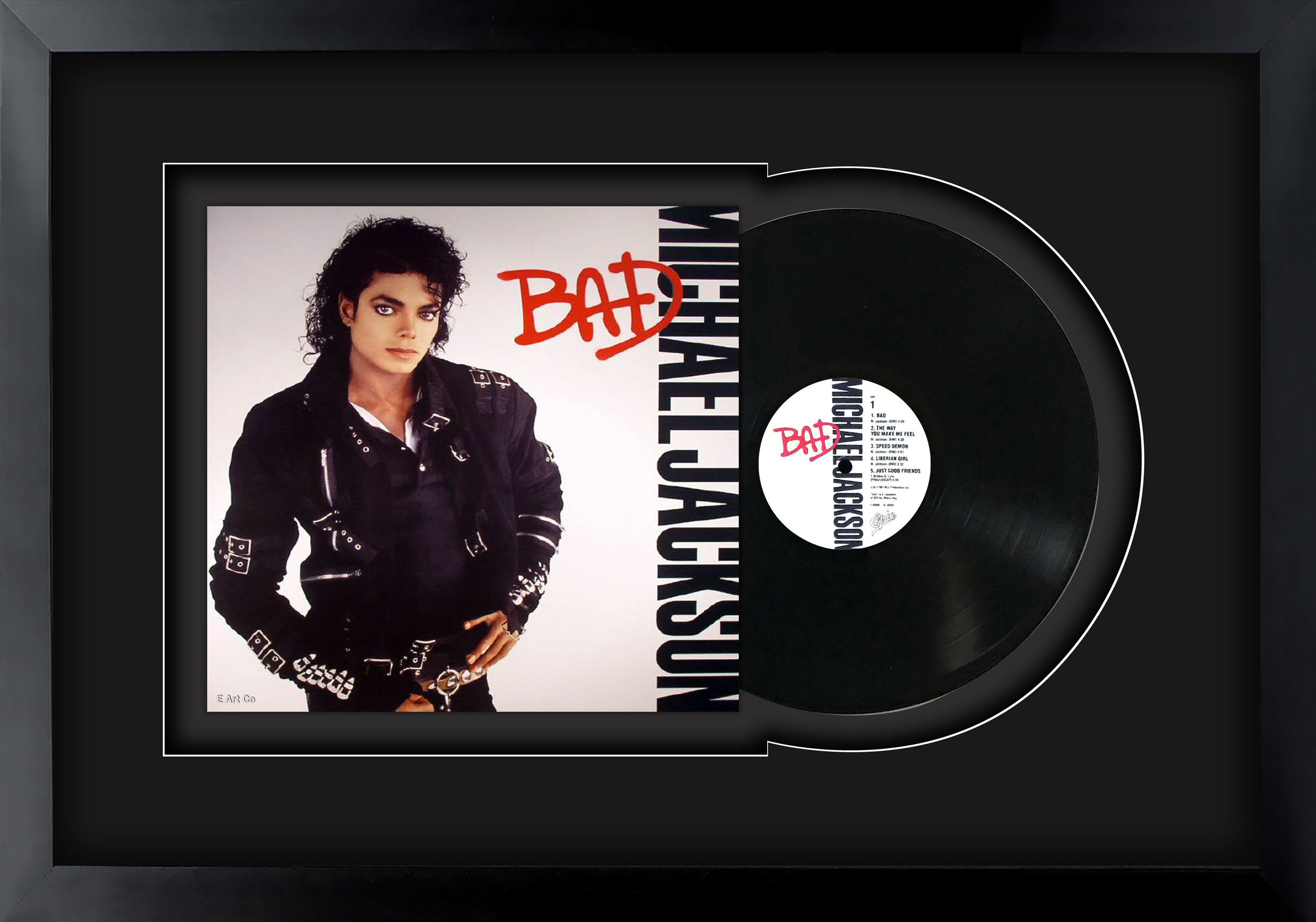 Bad by Michael Jackson Vinyl LP Schallplatte gerahmt und Etsy.de