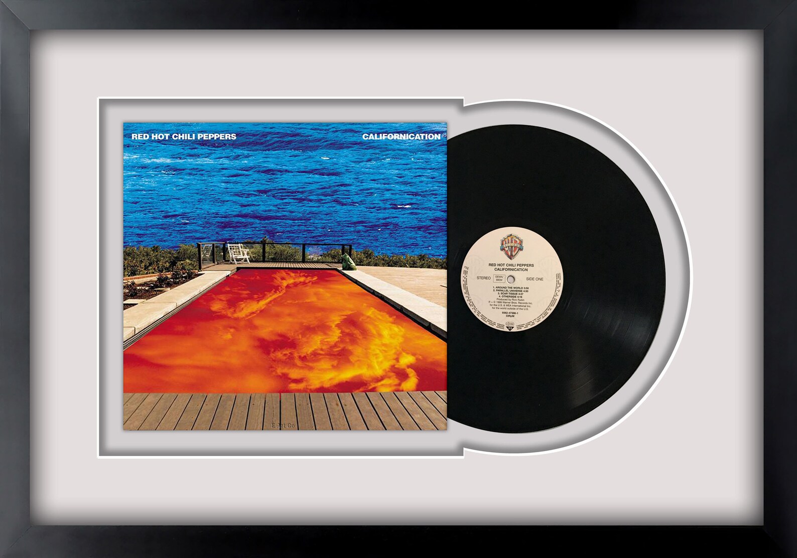 Californication, Red Hot Chili Peppers , Vinyl LP Record Framed and Ready to Hang, Music Gift