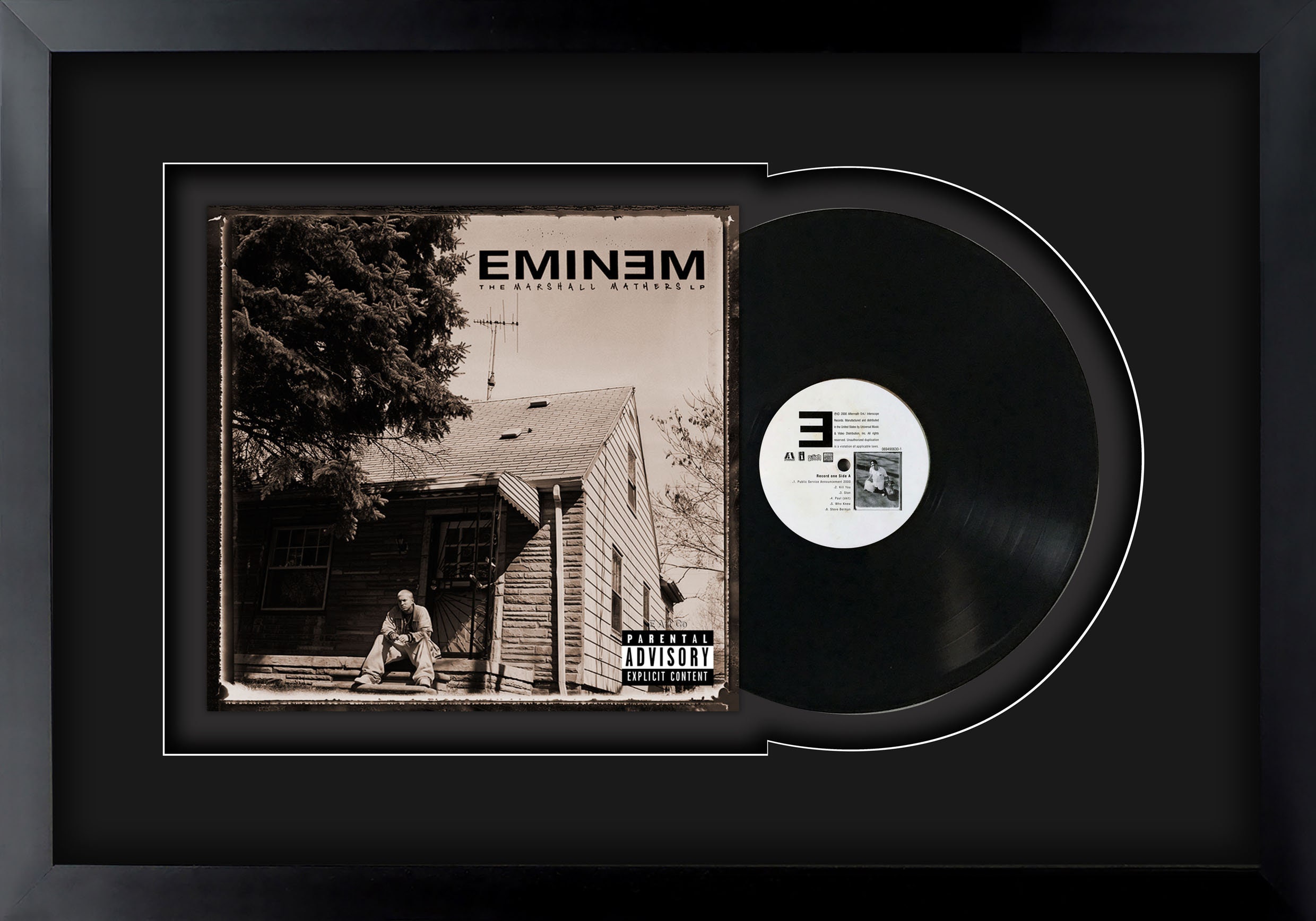 【額縁付き】 EMINEM The Marshall Mathers LP The Marshall Mathers Eminem Bond, Vinyl LP Record Framed and