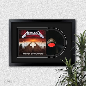 Master Of Puppets by Metallica  , Vinyl LP Record Framed and Ready to Hang, Music Gift, Display, Wall Art