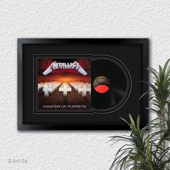 Master of Puppets by Metallica , Vinyl LP Record Framed and Ready to Hang,  Music Gift, Display, Wall Art 