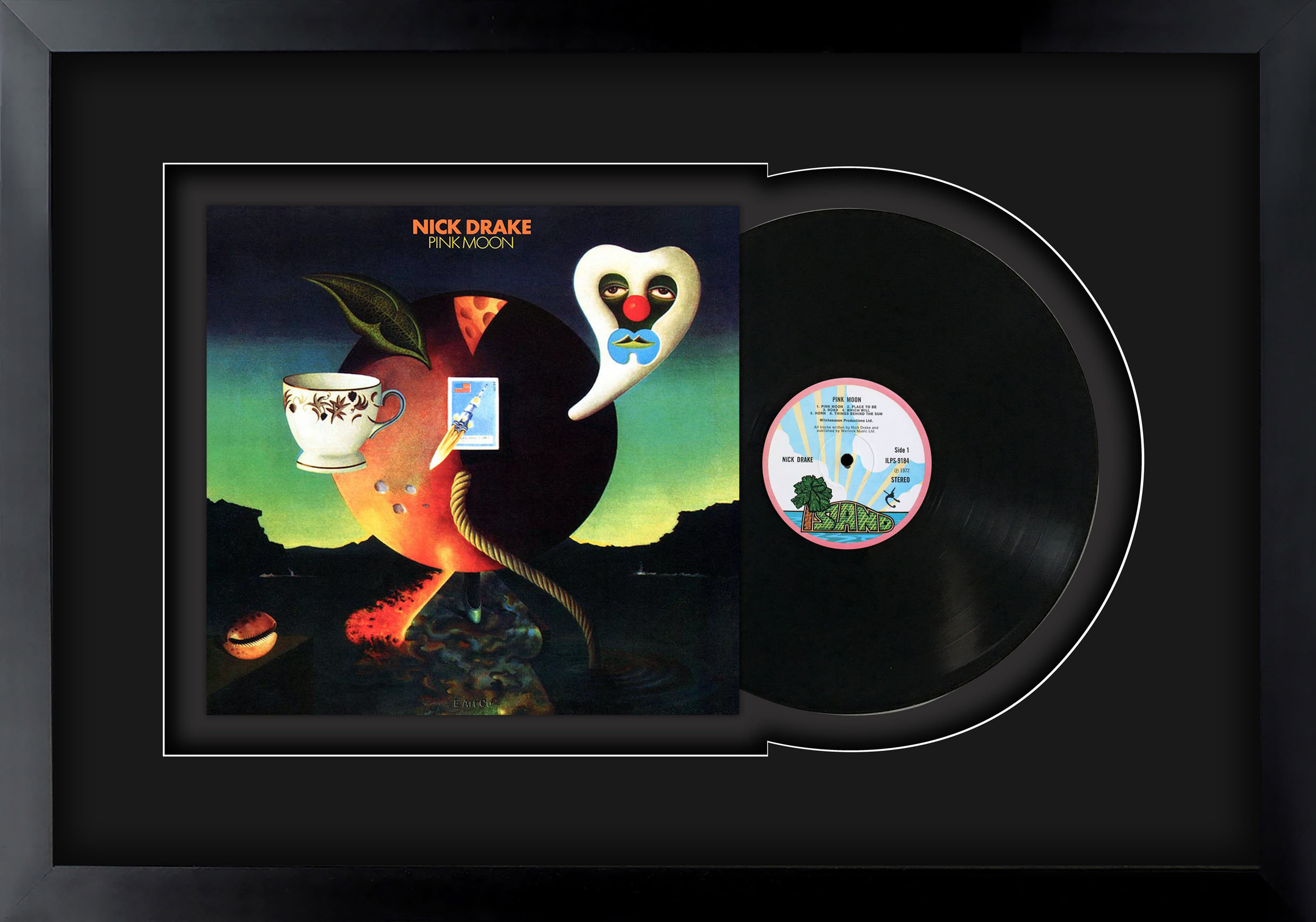 Nick Drake, Pink Moon Vinyl LP Record Framed and Ready to Hang