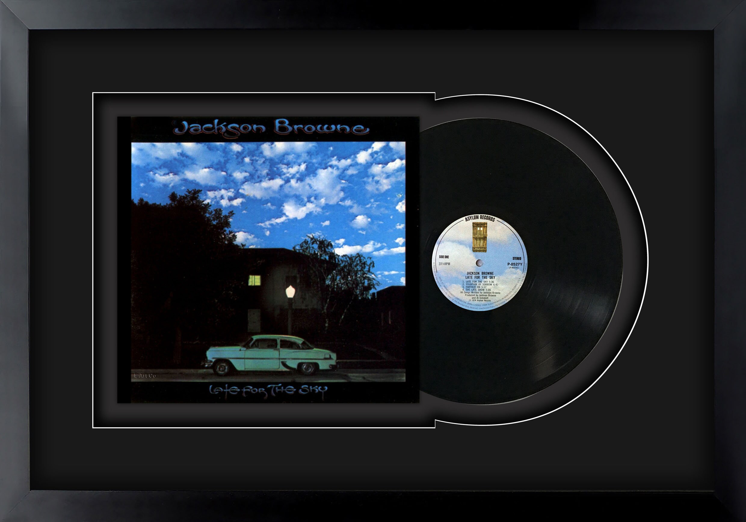 Jackson Browne, Late for the Sky, Vinyl LP Record Framed and