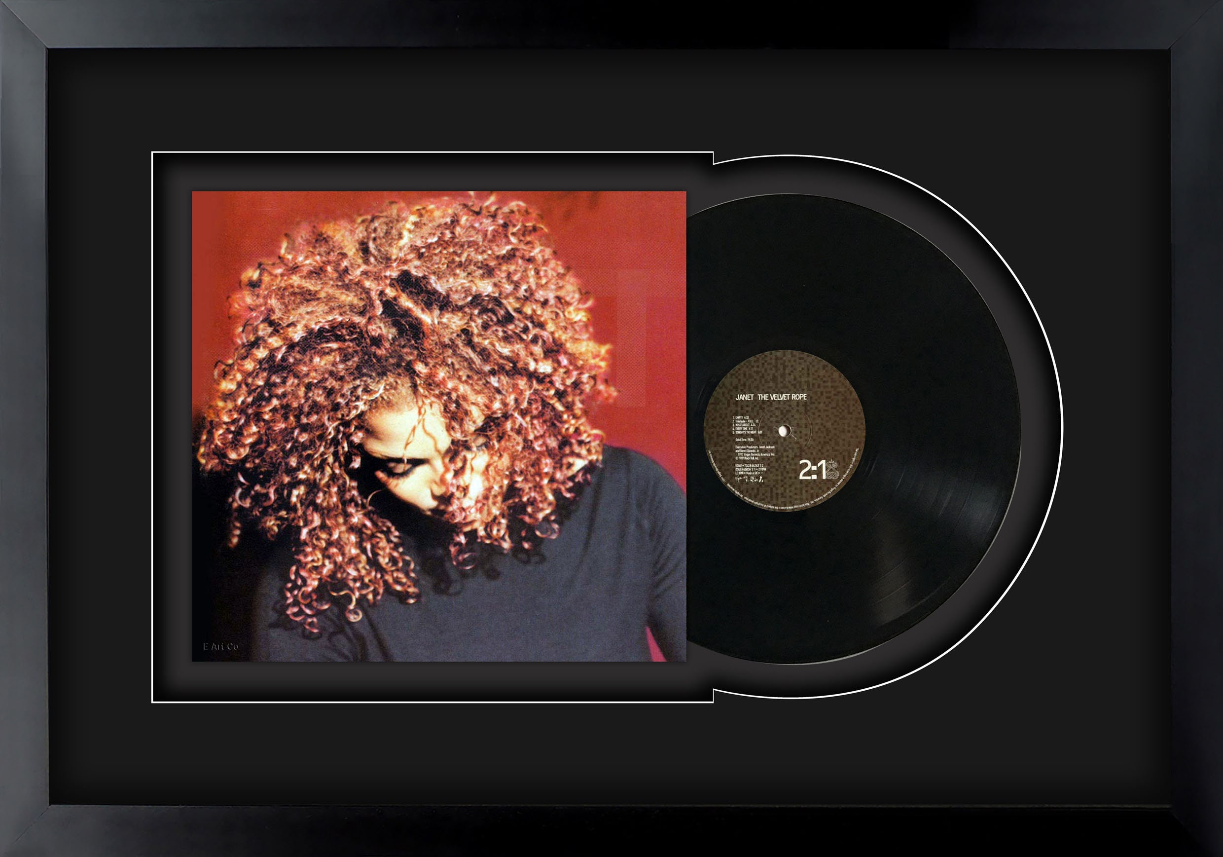 Janet Jackson - the Velvet Rope, Vinyl LP Record Framed and