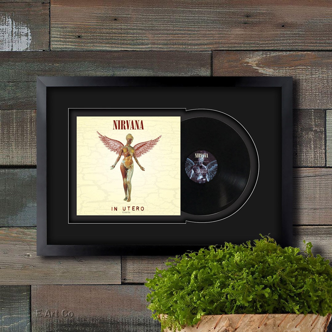 In Utero , Vinyl LP Record Framed and Ready to Hang, Music Gift ...