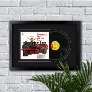 A Christmas Gift For You From Phil S Pector by Phil Spector and Darlene Love Vinyl LP Record Framed and Ready to Hang, Music Gift, Display