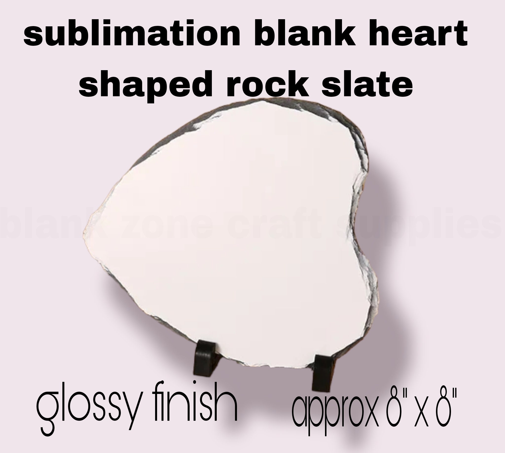 Bundle of 5, Square Photo Rock Slate Blanks, Sublimation Slate