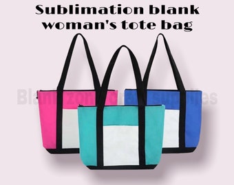 Polyester Canvas Sublimation Tote Bags