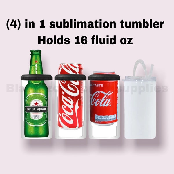 4 in 1  sublimation blank can cooler/tumbler