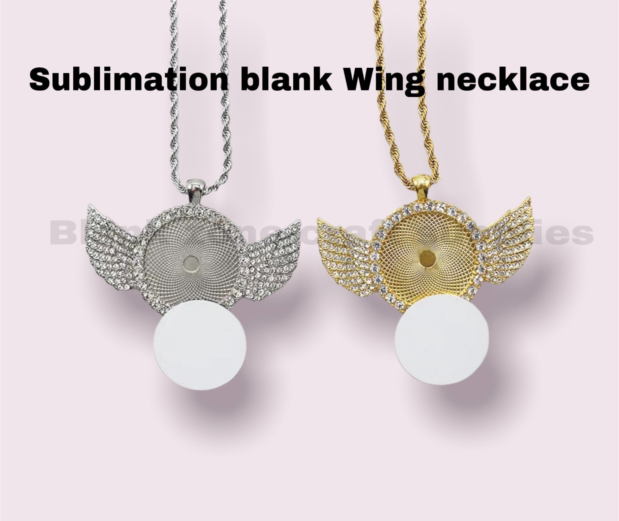 New!! Favor Sublimation Necklace Blank With Chain Open Close Photo