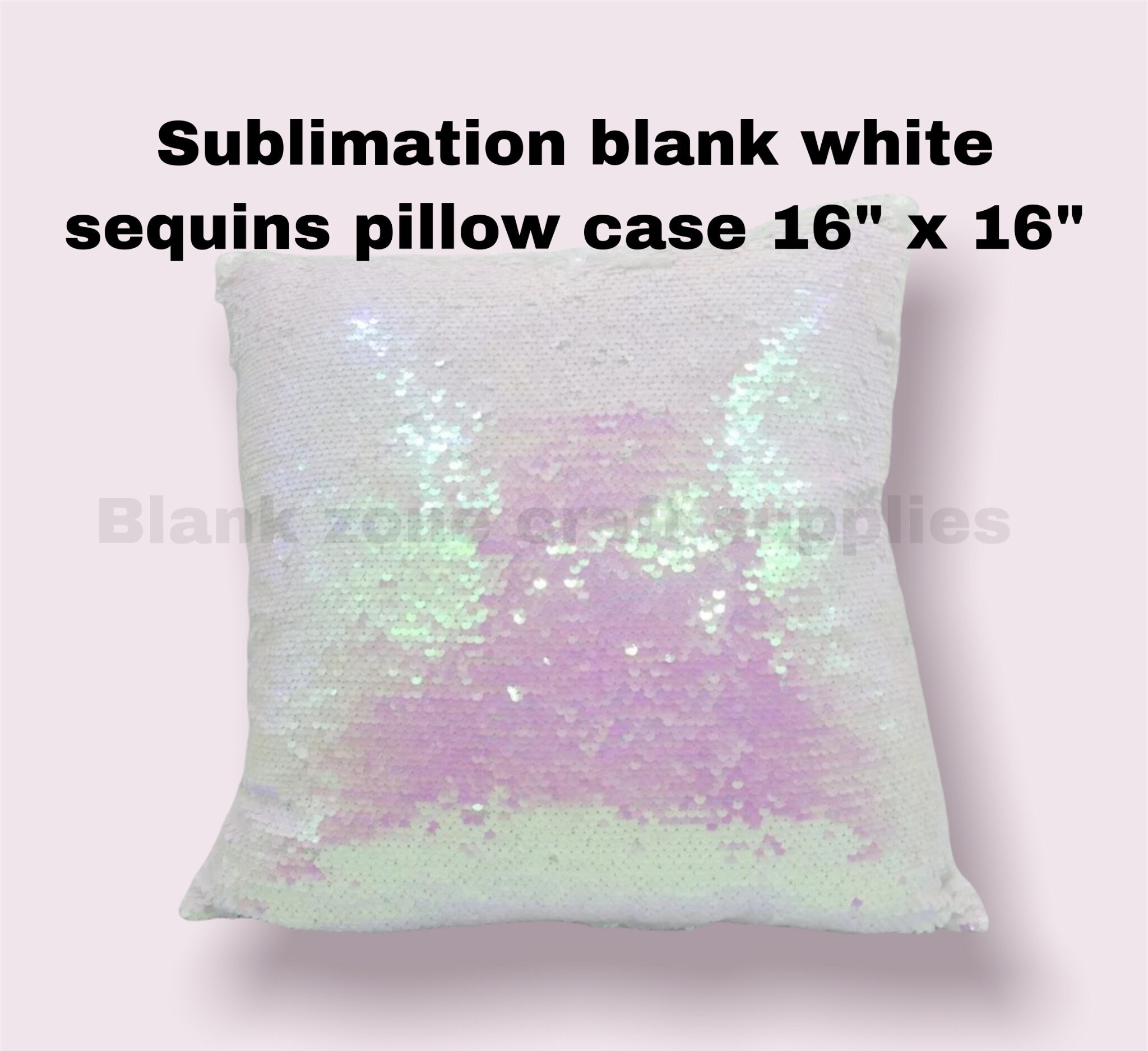 Reversible Sequin Sublimation Pillow Case 16 x 16
