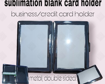 Blank metal card holder