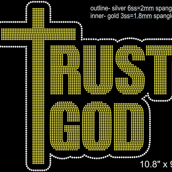 TRUST GOD spangle transfer