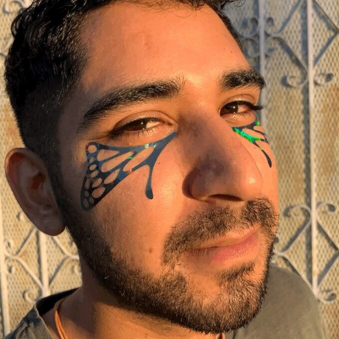 Monarchy - Holographic Face Decal - Etsy
