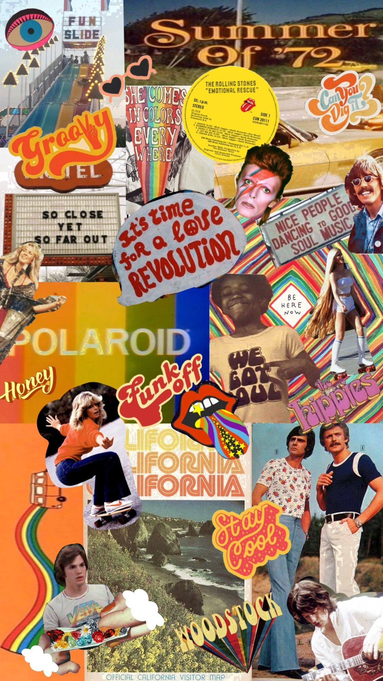 80 Pc Retro Aesthetic Collage Kit. Vintage VSCO, Retro Set of Photo