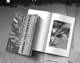 Infinity Strings: Poems of science, technology, and humanity’s attachment to modernity - FREE bookmark - Poetry - Dystopian - Illustrated