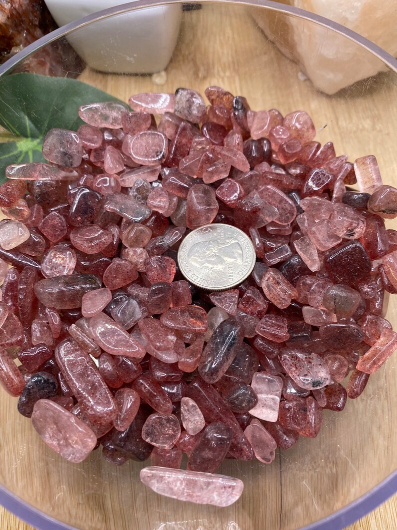 2.2 Lbs Strawberry Quartz Chips From China Kilogram Lots Etsy