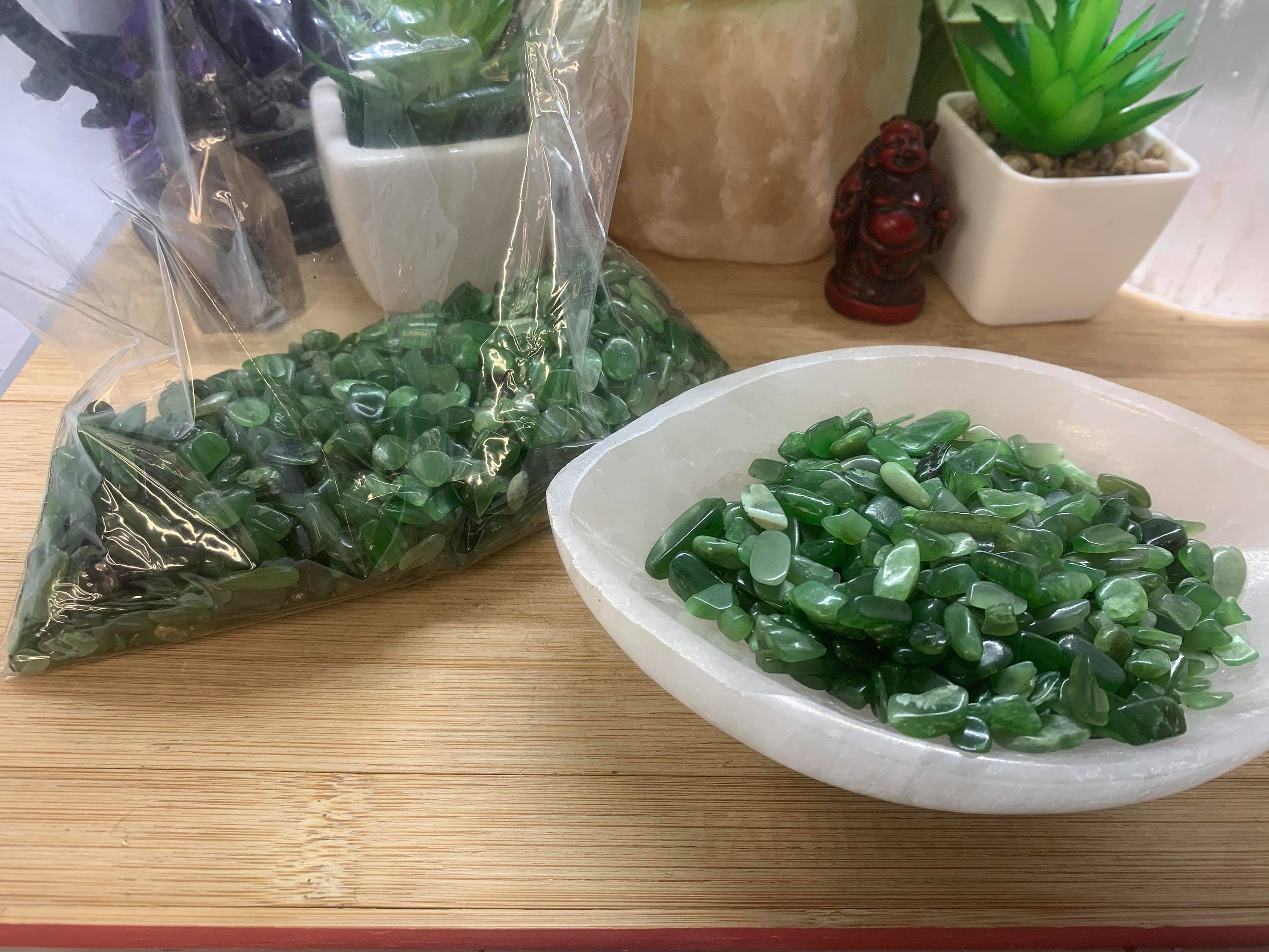 One Pound Wholesale Jade Nephrite Tumbled Chips From China | Etsy