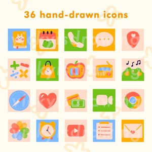 Zestaw ikon aplikacji Cute Animals iOS 14 i Android zdjęcie 3