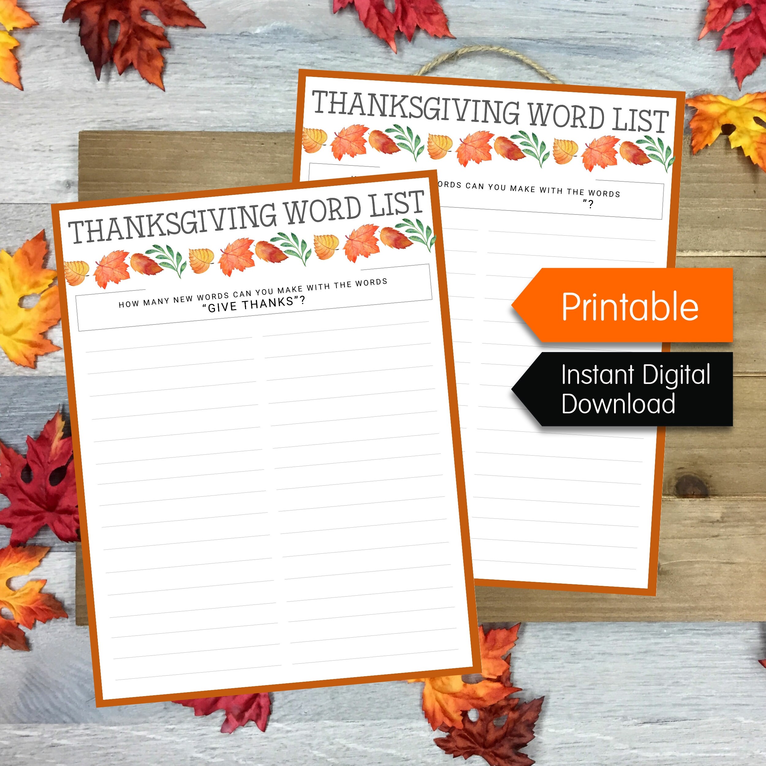 Thanksgiving Games Printable Bundle, 9 Thanksgiving Party Games, Fall ...