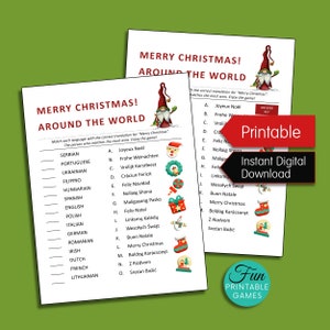 Christmas Games Printable Pack, 10 Christmas Party Games With Answers ...