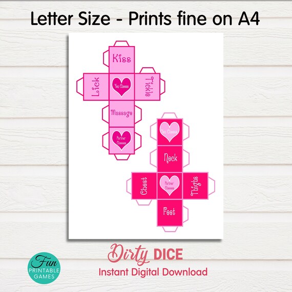 5pcs naughty dice printable couples sex game love play dice etsy norway