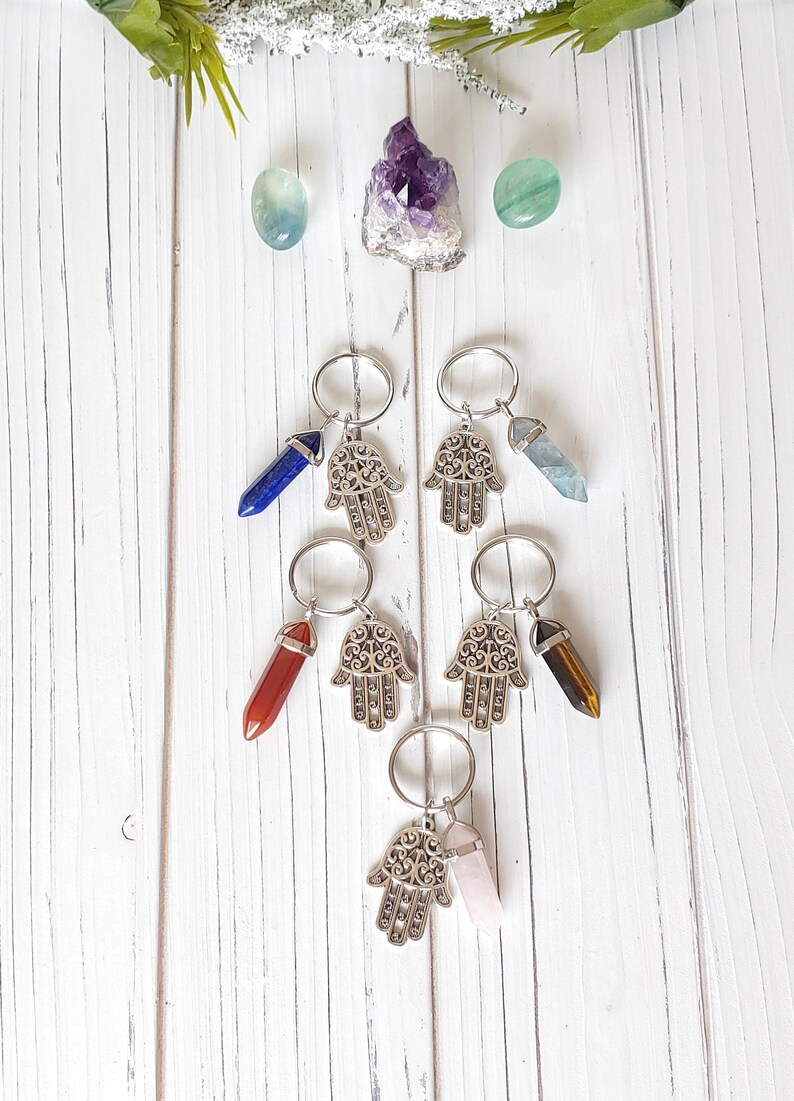 Hamsa Keychain Variation 2 Chakra Keychain Keychain