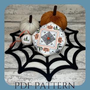 Pdf-patroon - Biscornu/Scissor Fob - Halloween
