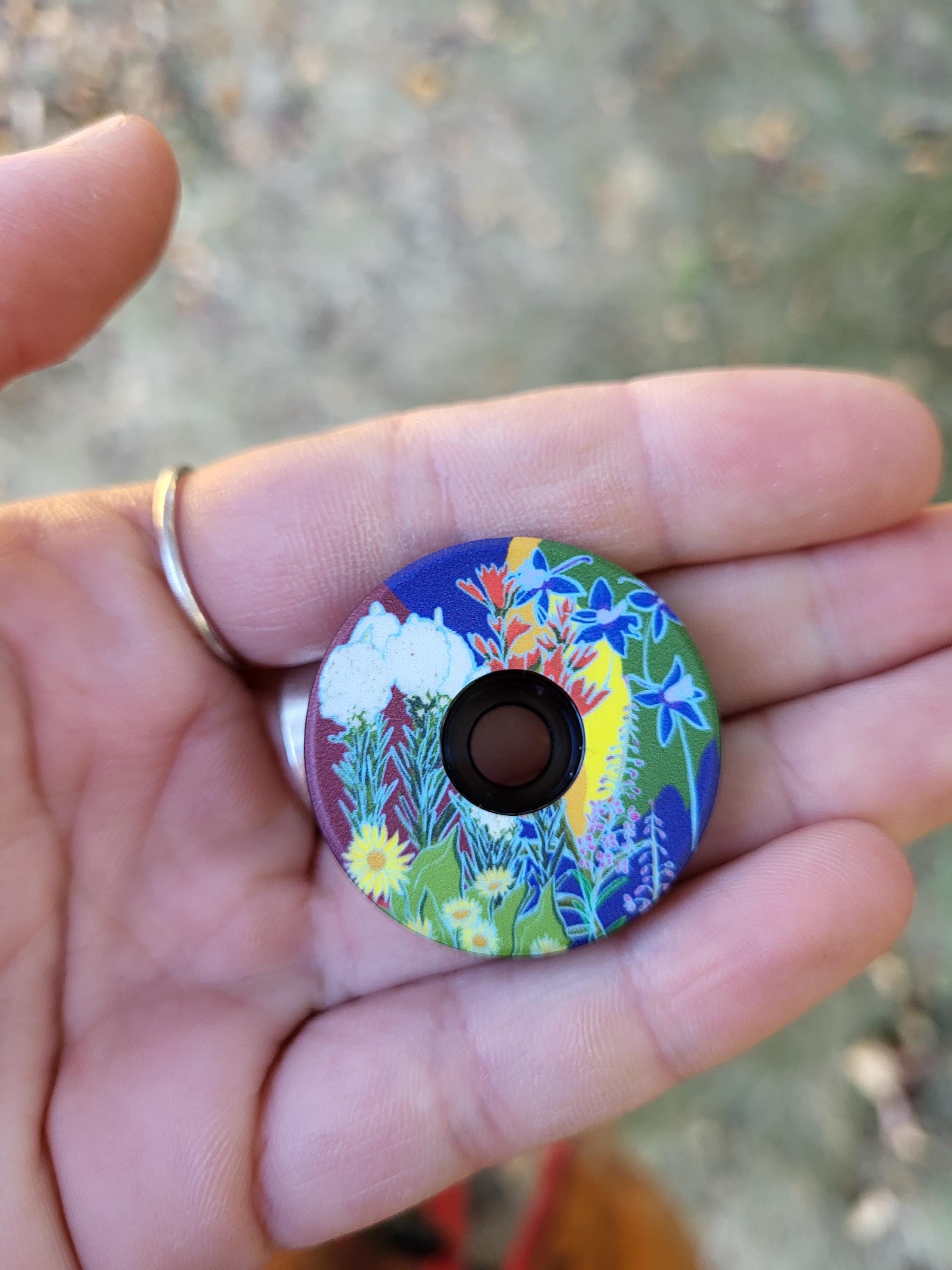 Bike Fork Top Cap - Summer Flowers - Stem Cap - Custom Bike Components - Headset