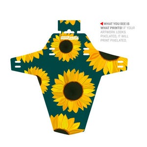 PREORDER !! Sunflowers - Mountain Bike Fender - Durable GroundKeeper