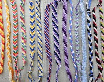 Colorful Friendship Bracelets | Chevron, Candy Stripe & Braided Patterns | Adjustable Summer Bracelets