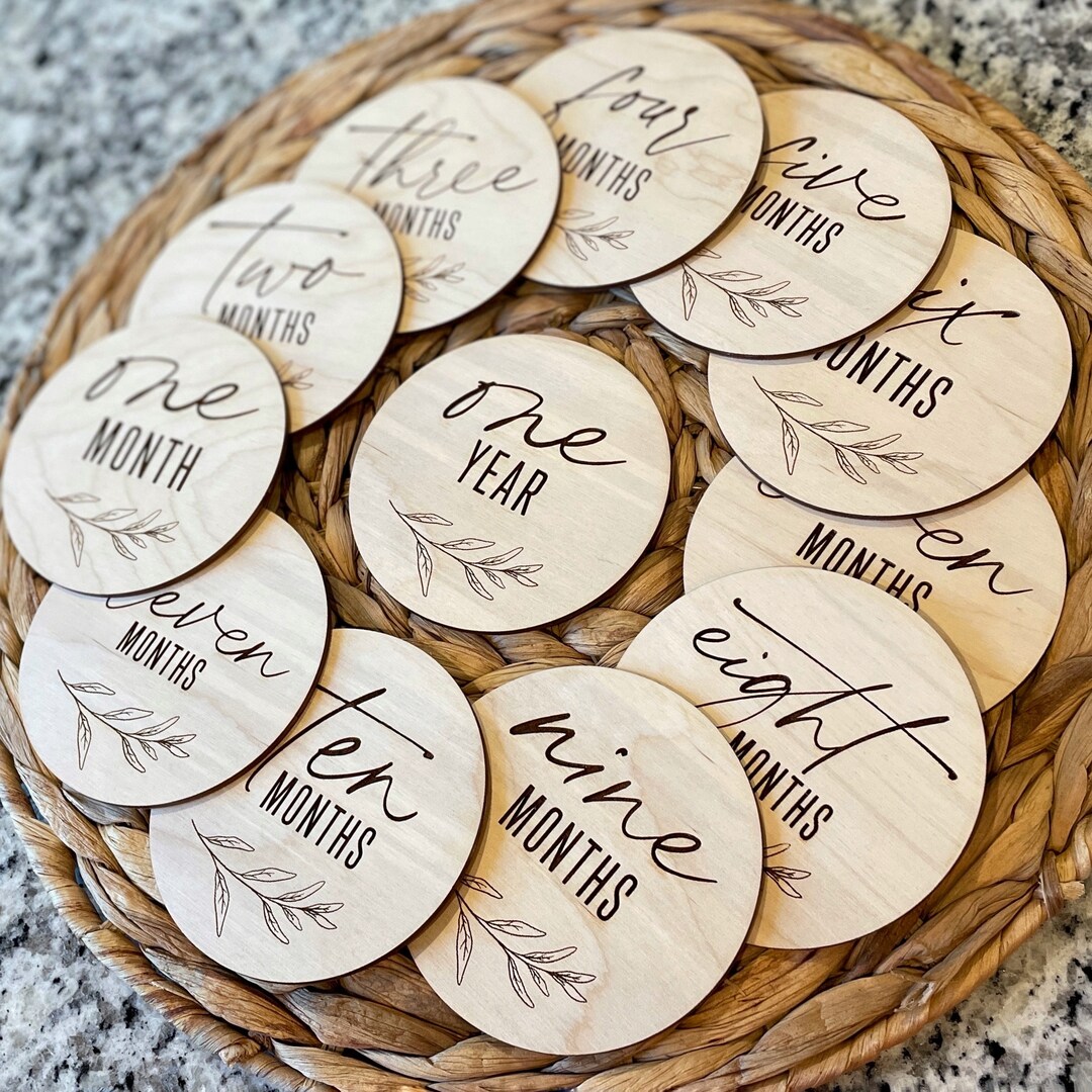 Baby Milestone Tiles | Baby Photo Prop | Monthly Photo Prop | Baby ...
