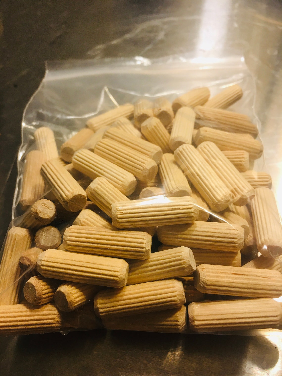 Birch Fluted Dowel Pins 1 x 5/16 Mushroom Dowel Etsy