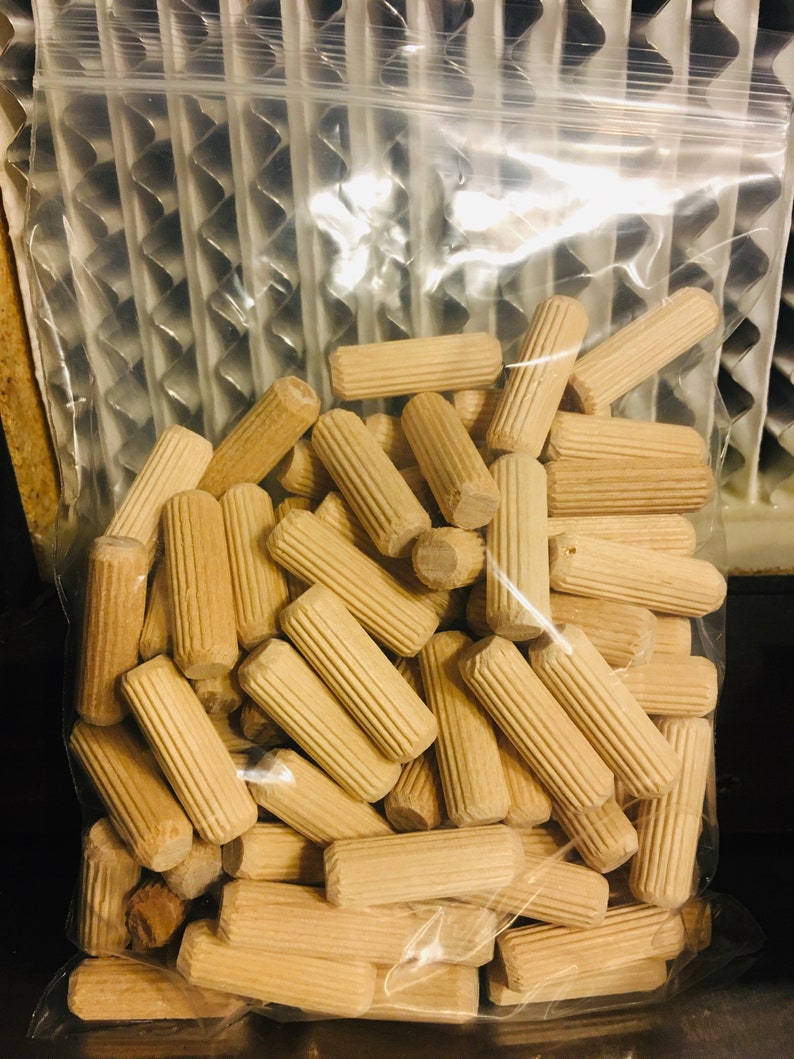 Birch Fluted Dowel Pins 1 x 5/16 Mushroom Dowel Etsy