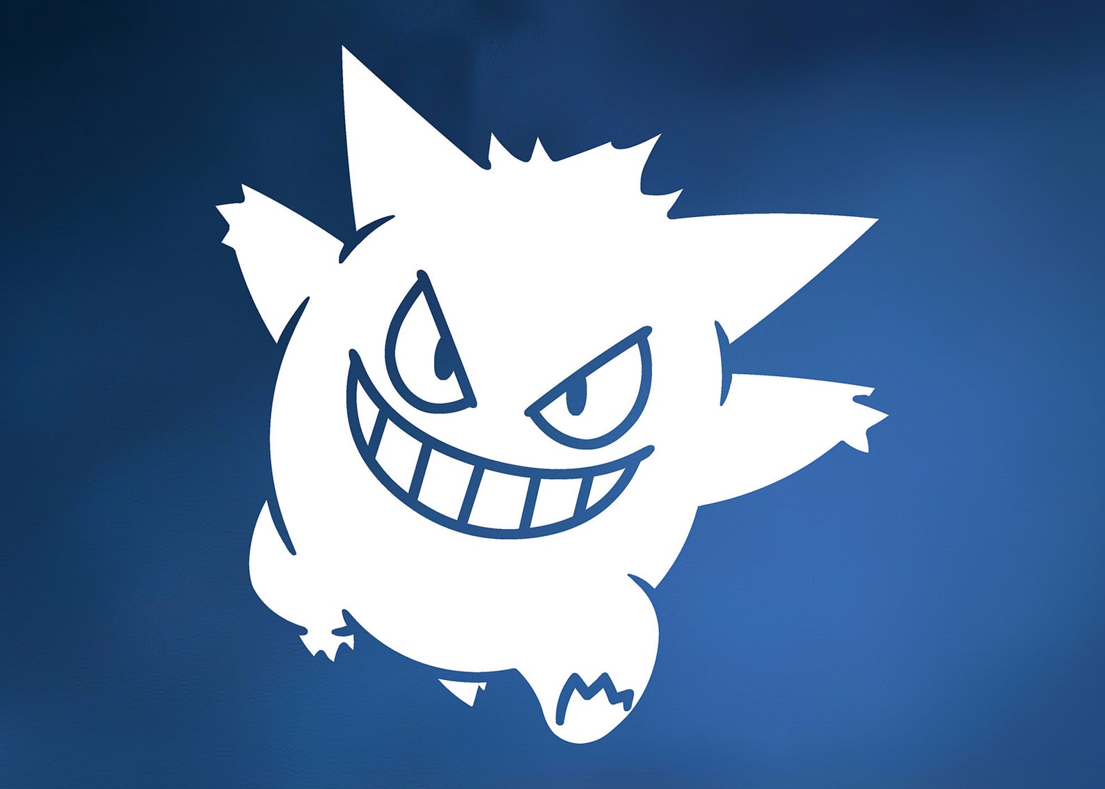 Gengar Solid or Outlined Decal | Etsy