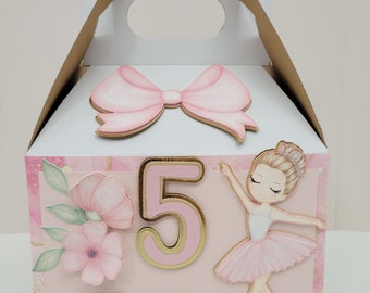 Ballerina Favor Boxes, Ballerina Gable Favors, Ballerina Birthday Party, Ballerina Party, Ballerina Treat Boxes.