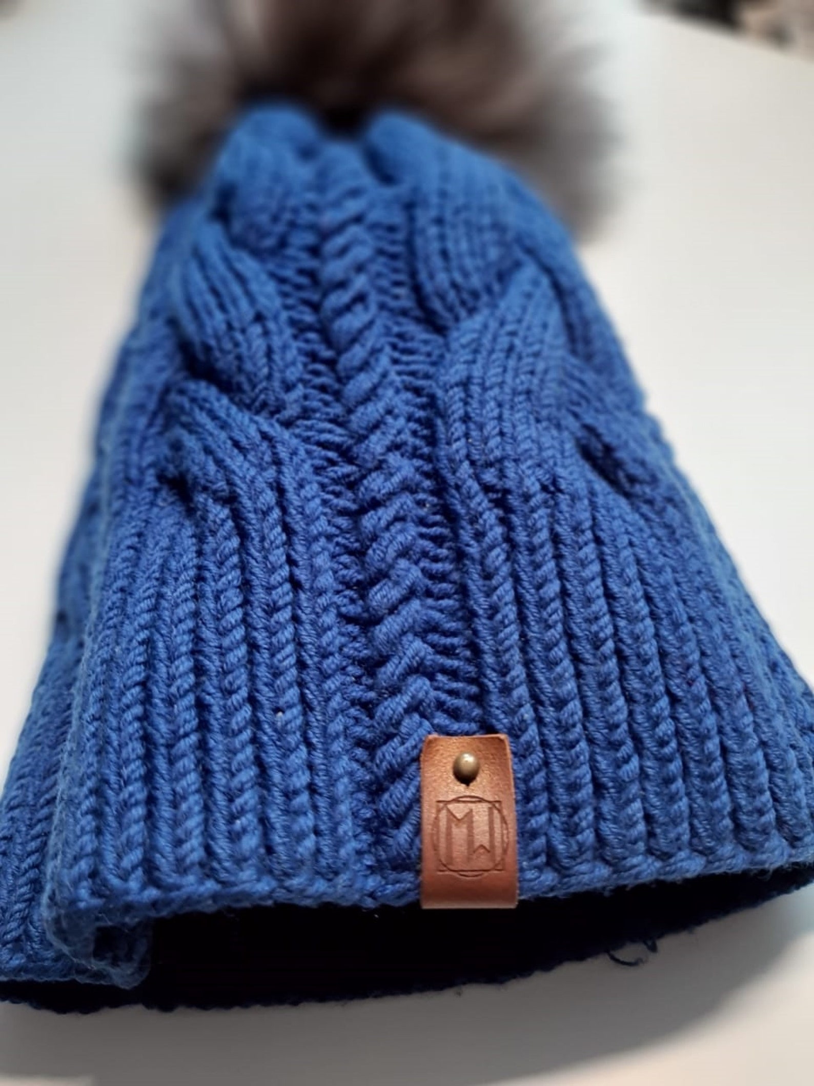 Blue winter hat women's winter hats pompom merino hat Etsy