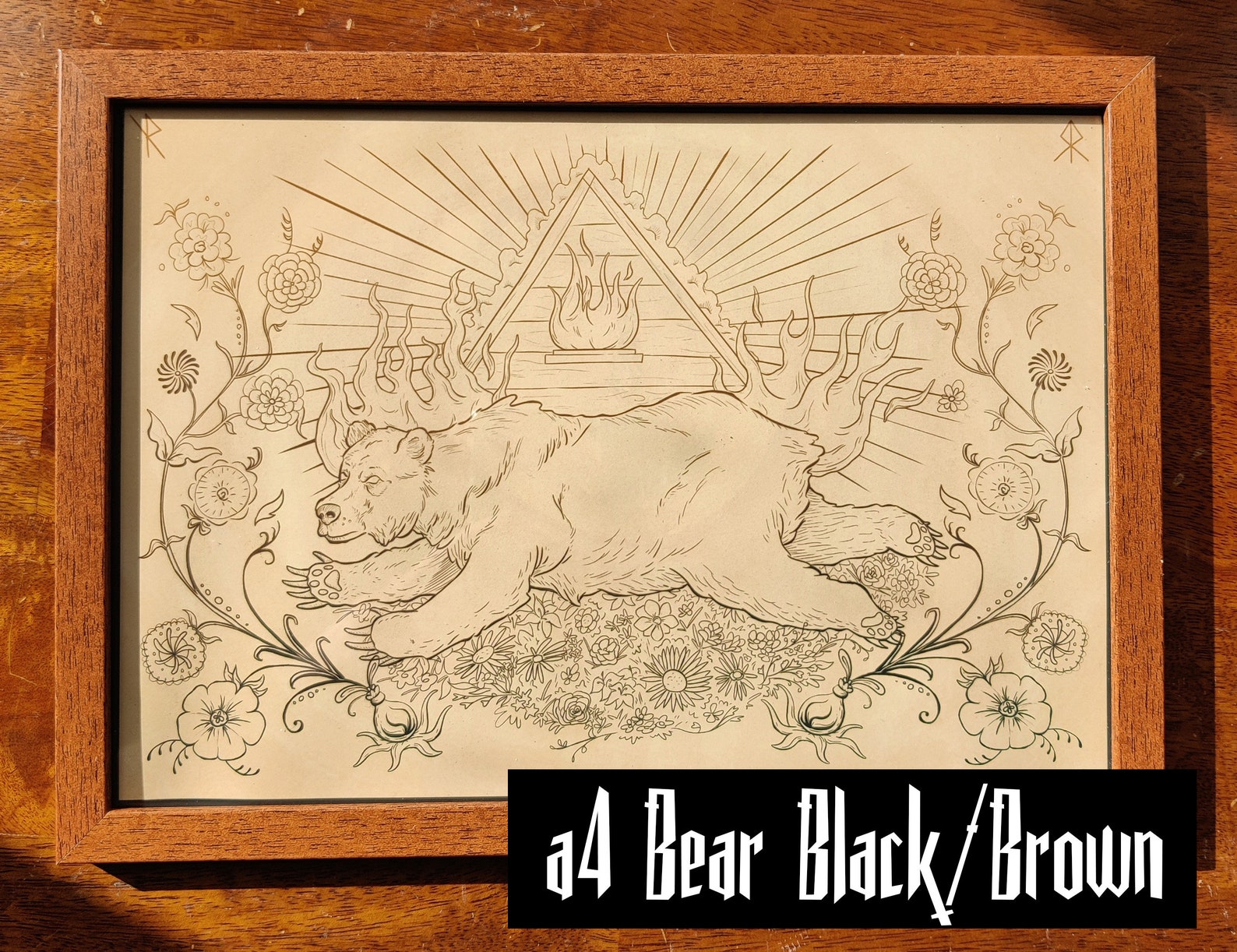 Midsommar Bear A4 art print | Etsy