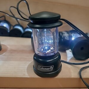 Vintage Coleman Lantern LED String Lights: Forest Green Camping