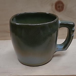 Frankoma Prairie Green Pottery Mug 50s60s Useable Art. Coffee/Tea/Cocoa (5C)