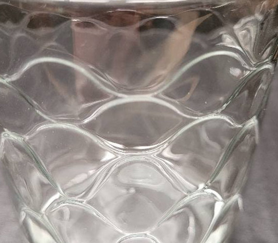 Vintage Wavy Glass LIBBEYBUBBLE Glass Tumblersset of 2.8oz Clear Juice