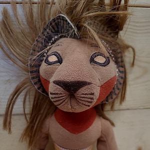 Lion King SIMBA Plush&gt;Broadway Musical Disney Collectible&gt;African Style Costume&gt; Ready to Adopt