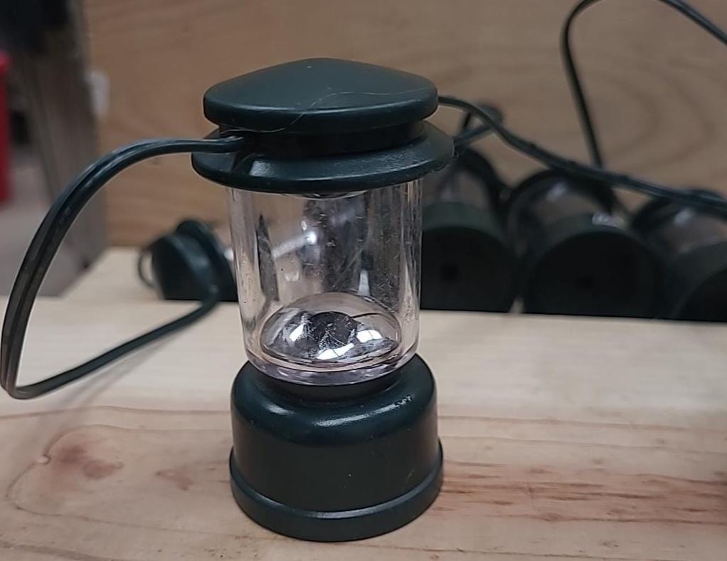 Vintage Coleman Lantern LED String Lights: Forest Green Camping